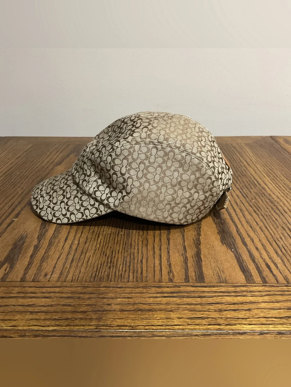 Coach Beige & Brown Signature Canvas Baseball Cap